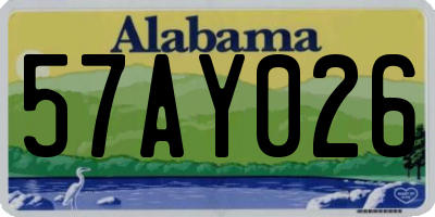 AL license plate 57AY026