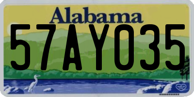 AL license plate 57AY035