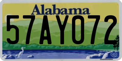 AL license plate 57AY072