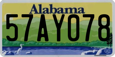 AL license plate 57AY078