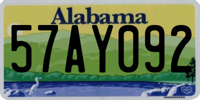 AL license plate 57AY092