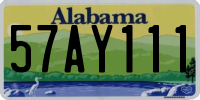 AL license plate 57AY111