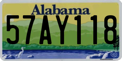 AL license plate 57AY118