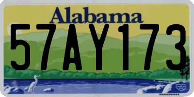 AL license plate 57AY173