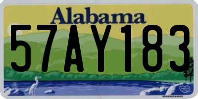 AL license plate 57AY183