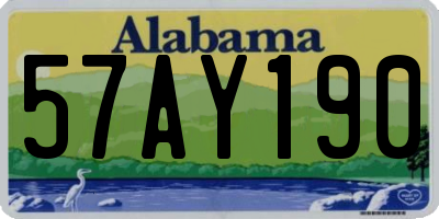 AL license plate 57AY190