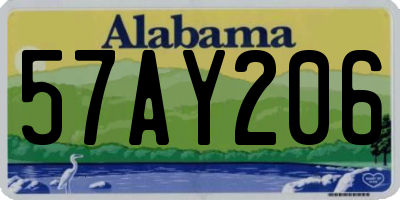AL license plate 57AY206