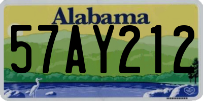 AL license plate 57AY212