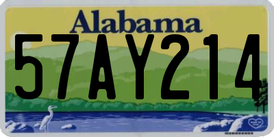 AL license plate 57AY214