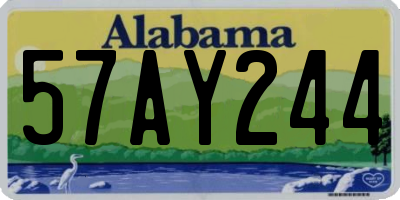 AL license plate 57AY244