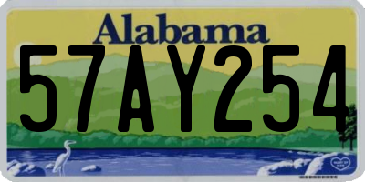 AL license plate 57AY254