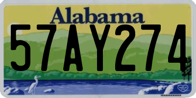 AL license plate 57AY274
