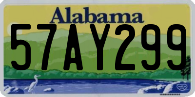 AL license plate 57AY299