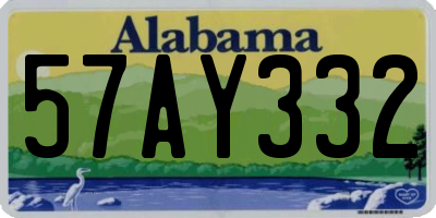 AL license plate 57AY332
