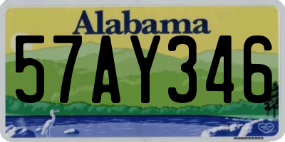 AL license plate 57AY346