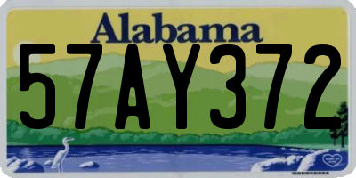 AL license plate 57AY372