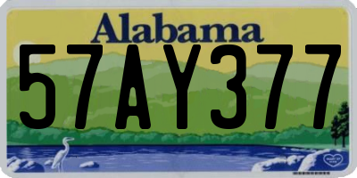 AL license plate 57AY377