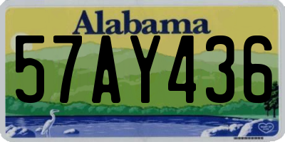 AL license plate 57AY436