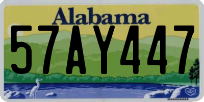 AL license plate 57AY447