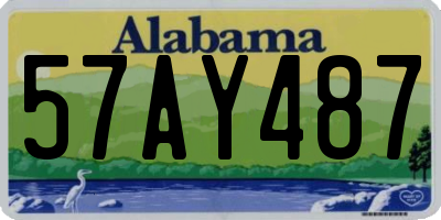 AL license plate 57AY487