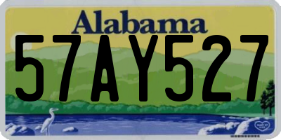 AL license plate 57AY527