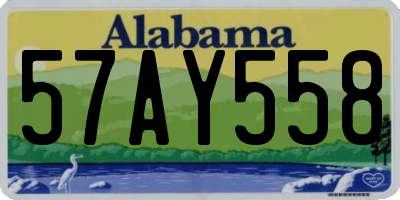 AL license plate 57AY558