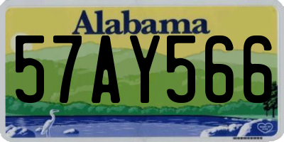AL license plate 57AY566