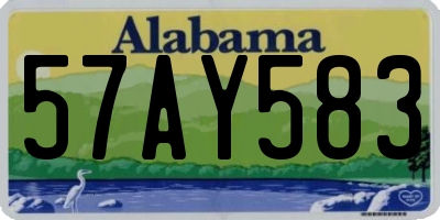 AL license plate 57AY583