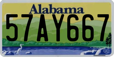 AL license plate 57AY667