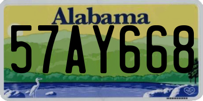 AL license plate 57AY668