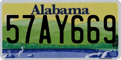 AL license plate 57AY669