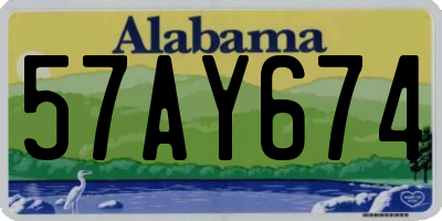 AL license plate 57AY674