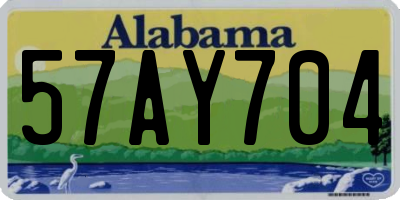 AL license plate 57AY704