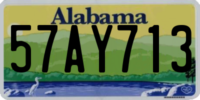 AL license plate 57AY713