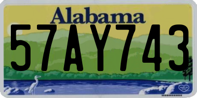 AL license plate 57AY743