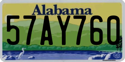 AL license plate 57AY760