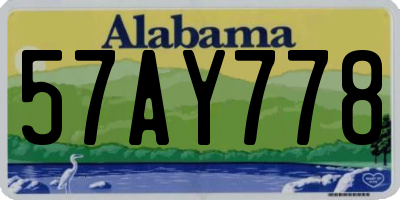 AL license plate 57AY778