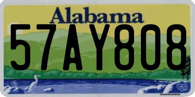 AL license plate 57AY808