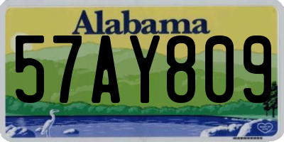 AL license plate 57AY809