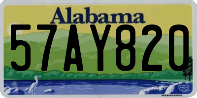 AL license plate 57AY820