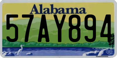 AL license plate 57AY894
