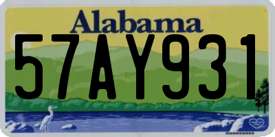 AL license plate 57AY931