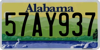 AL license plate 57AY937