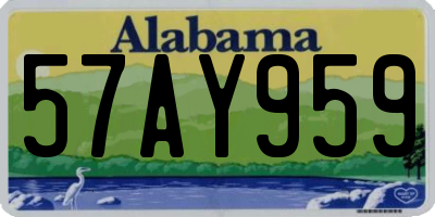AL license plate 57AY959