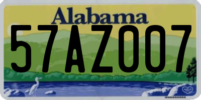 AL license plate 57AZ007
