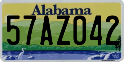 AL license plate 57AZ042