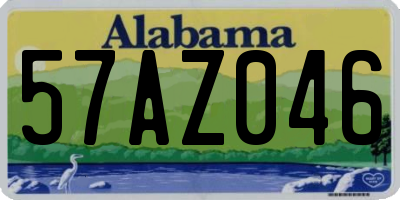AL license plate 57AZ046