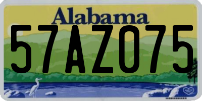 AL license plate 57AZ075