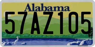 AL license plate 57AZ105