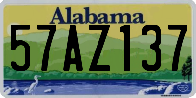 AL license plate 57AZ137